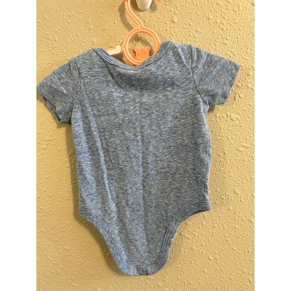 Grungecore Nirvana Baby Bodysuit Blue Heather Smiley Face Logo Romper 0-3‎ Month